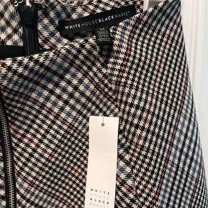 White House Black Market NWT houndstooth plaid skirt